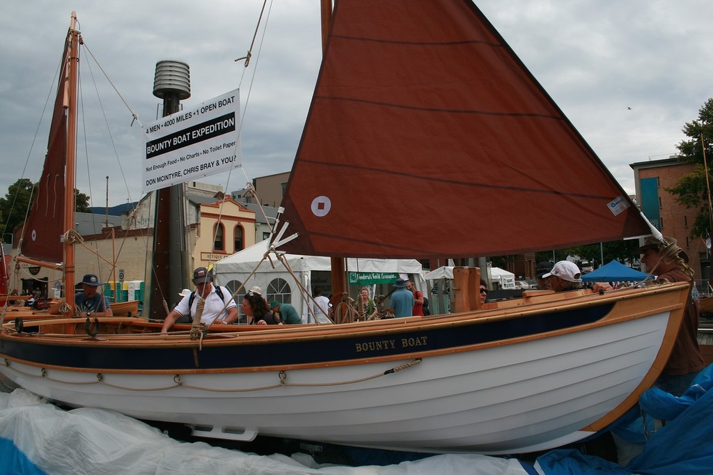 The Bounty Boat on display ready for the Pacific voyage (now successfully completed) © ASA
